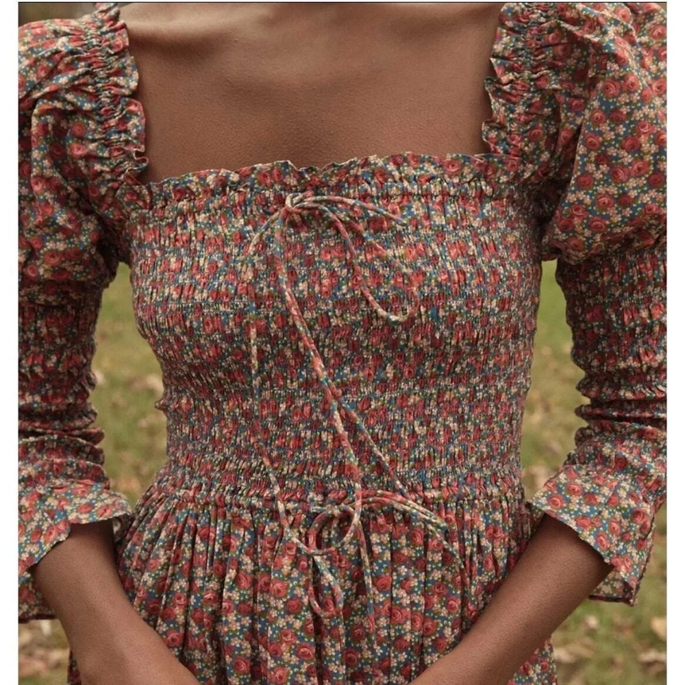 DOEN Bijou Dress in Roseraie Floral Print XS - Picture 4 of 8